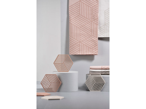 Silikonová podložka pod horké Hexagon Warm Grey