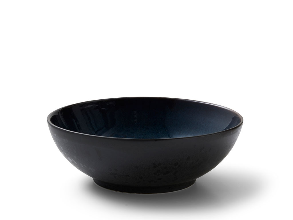 Velká kameninová salátová mísa 30 cm Black/Dark Blue