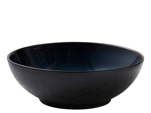 Velká kameninová salátová mísa 30 cm Black/Dark Blue