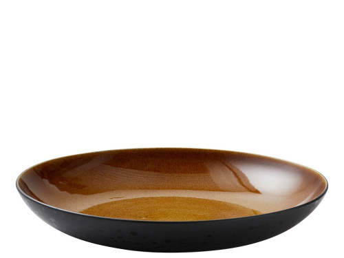 Velká kameninová servírovací mísa 40 cm Black/Amber