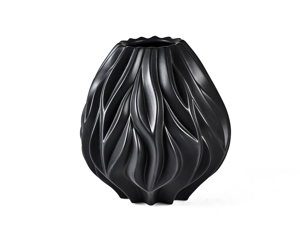 Porcelánová váza Flame 23 cm Black