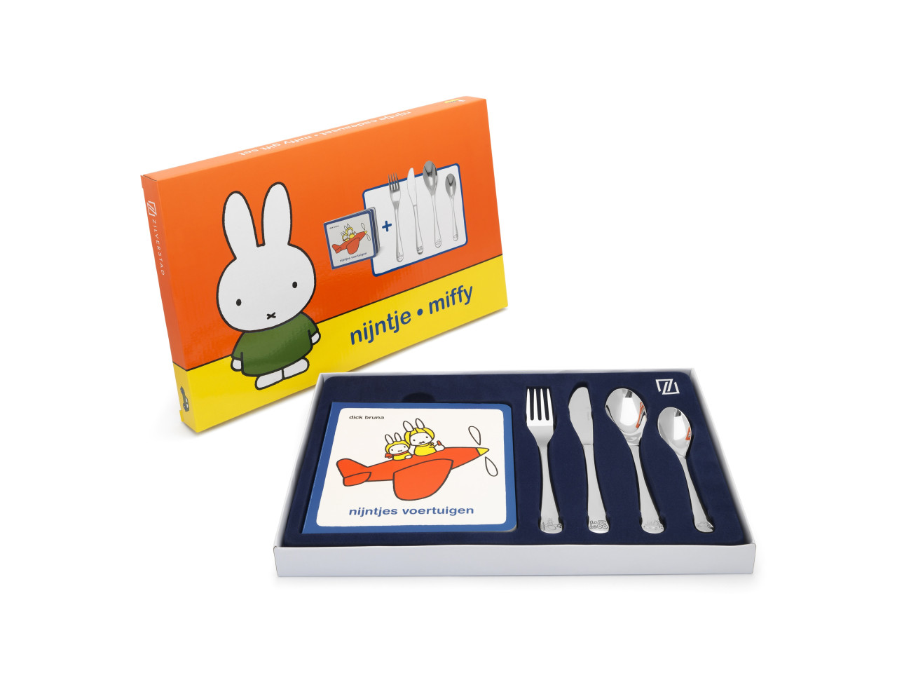 Dětská sada příborů (4 ks) Miffy + knížka