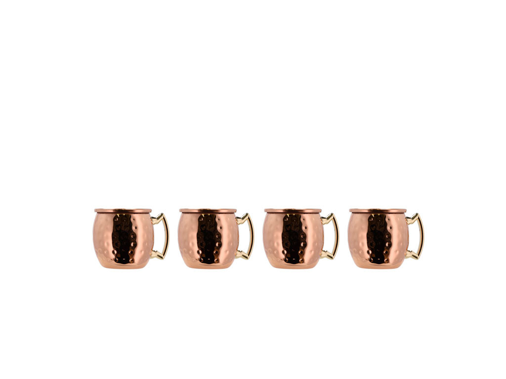 Hrnek na panáka Moscow mule Copper/Steel (4 ks)