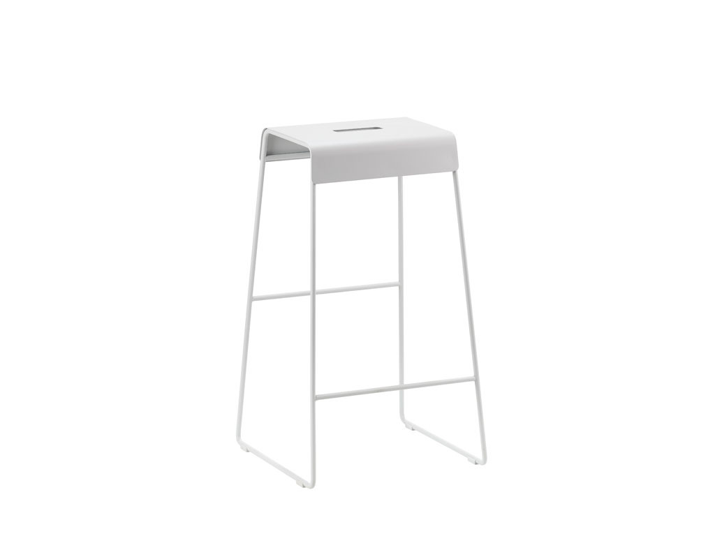 Kovovová barová židle A-Stool Soft Grey 65 cm (nosnost 110 kg)