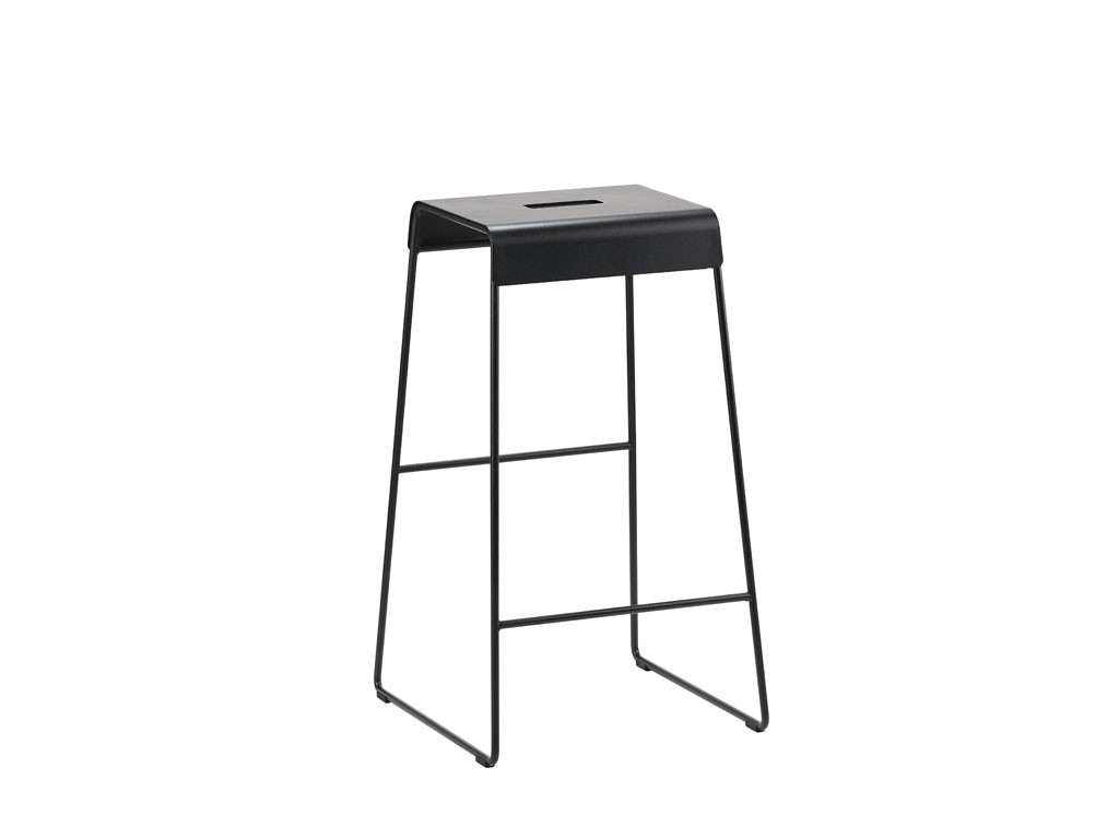 Kovovová barová židle A-Stool Black 65 cm (nosnost 110 kg)