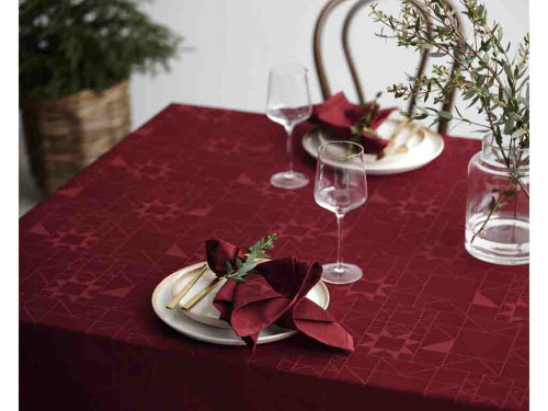 Kuchyňský ubrus 140x220 Star Damask Red