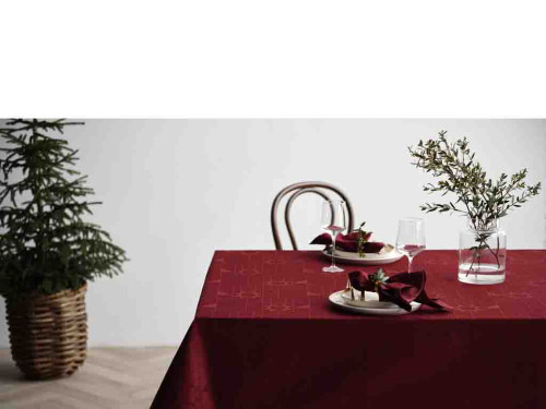 Kuchyňský ubrus 140x320 Star Damask Red