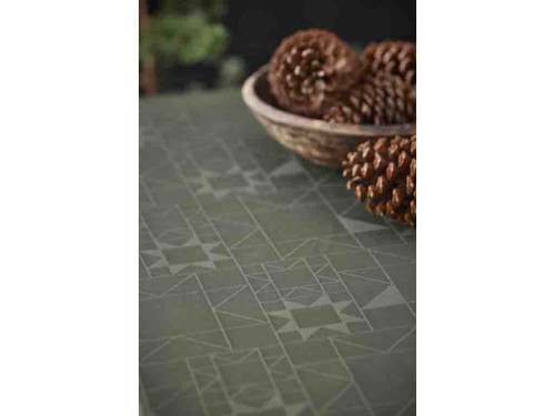 Kuchyňský ubrus 140x370 Star Damask Forest green