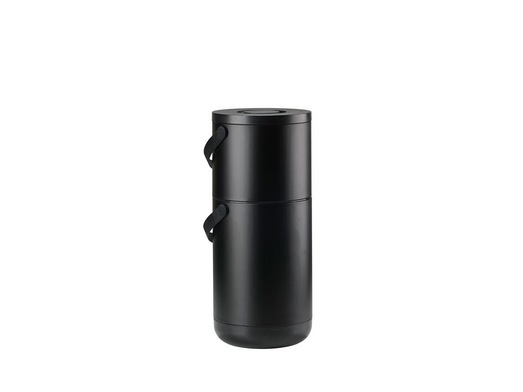 Kuchyňský odpadkový koš 22+12l Circular Black