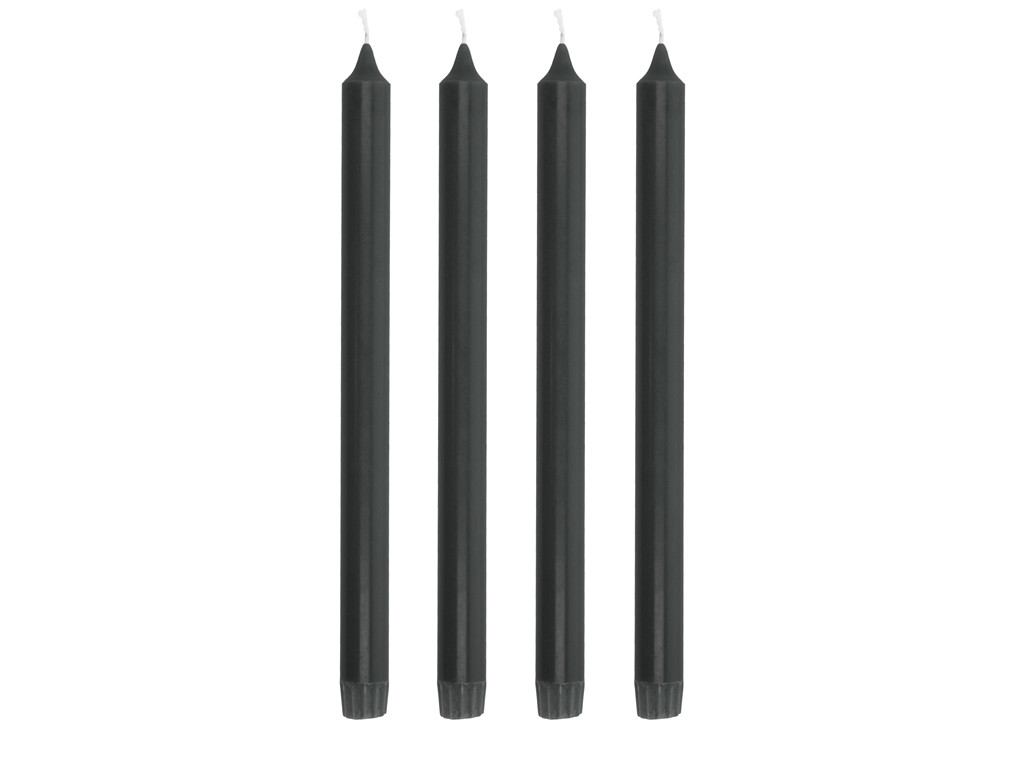 Sada kónických svíček Aia 30 cm Black (4 ks)