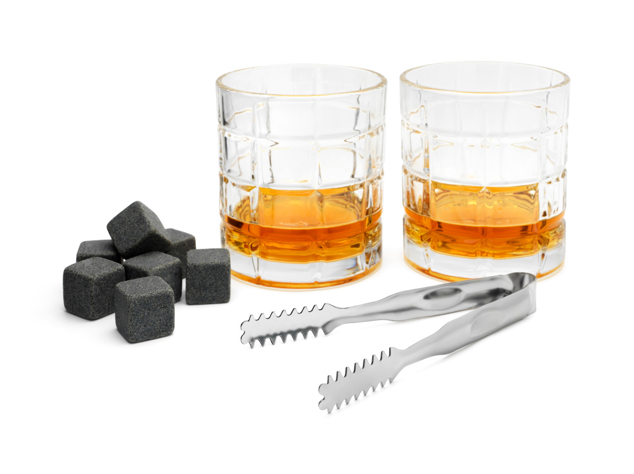 Dárkový Whiskey set (skleničky, chladící kostky, kleště)