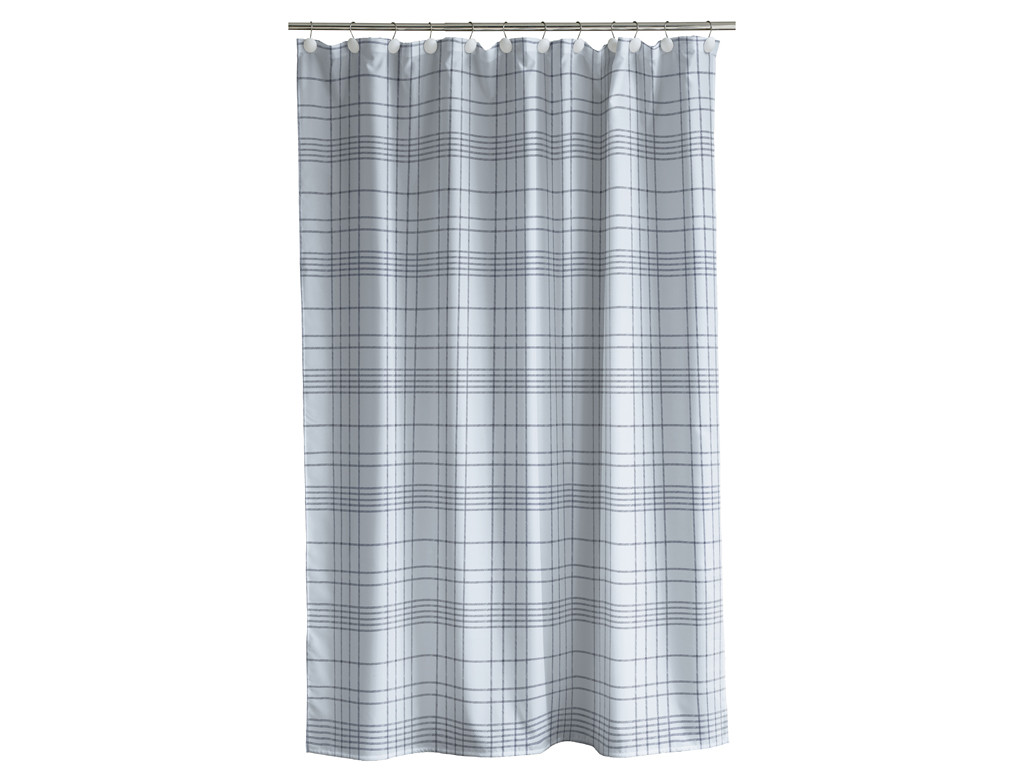 Sprchový závěs 180x200 Tartan Linen Blue