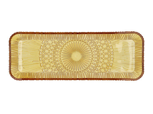 Obdélnikový servírovací tác Kusitha 38x14cm Amber