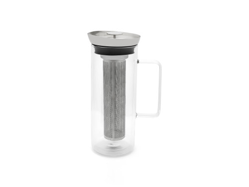 Dvoustěnná skleněná karafa Ice Tea Maker se sítkem 1l