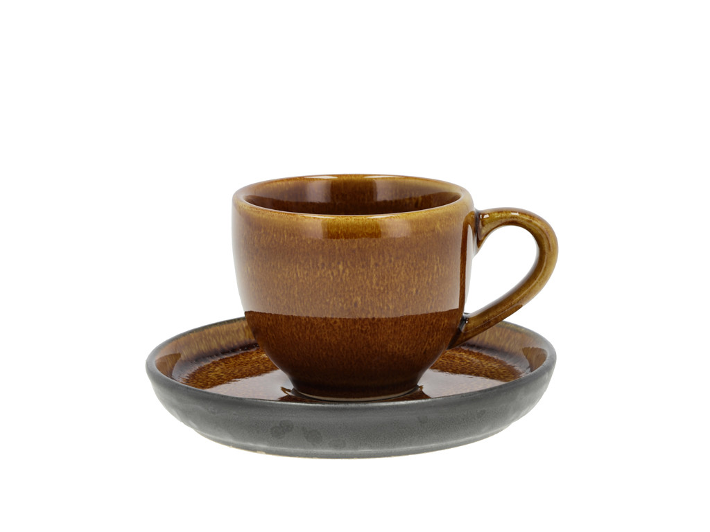 Espresso hrnek s podšálkem 7 cl Amber/Black