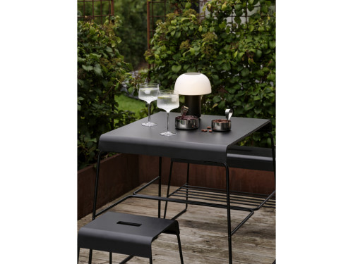 Kovová stolička A-Stool Outdoor Soft Black 45 cm (nosnost 110 kg)