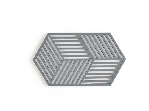 Silikonová podložka pod horké Hexagon Cool Grey 24 cm