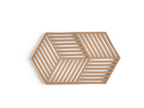 Silikonová podložka pod horké Hexagon Light Terracota 24 cm