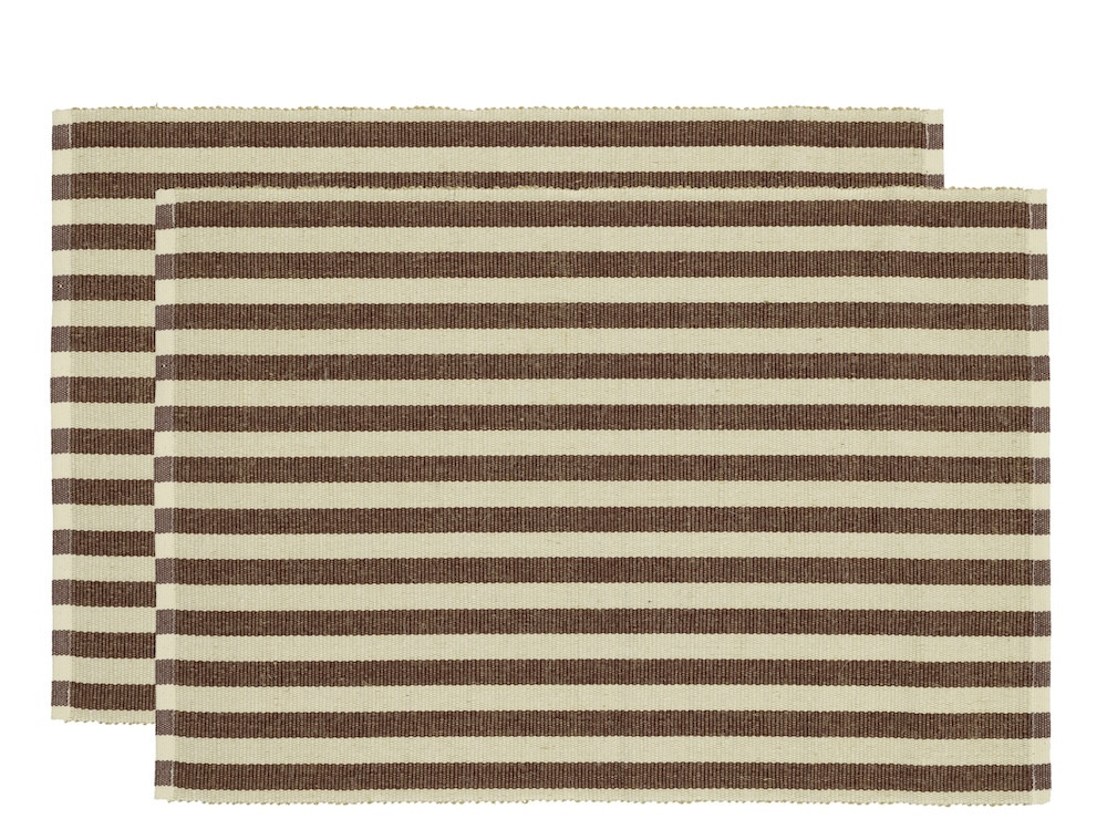 Prostírání 33x48 2ks Statement Stripe Coffee Brown