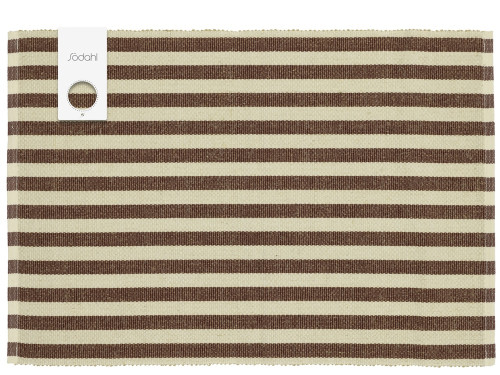 Prostírání 33x48 2ks Statement Stripe Coffee Brown